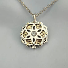 Load image into Gallery viewer, Two-Tone Layered Mandala Diamond Pendant
