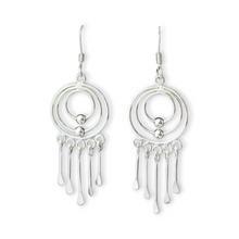 Load image into Gallery viewer, Sterling Silver Estate Art-Deco Geometric Kinetic Earrings
