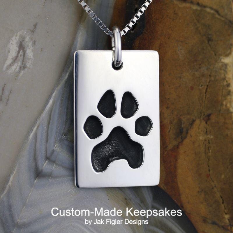 Paw print dog tags hotsell